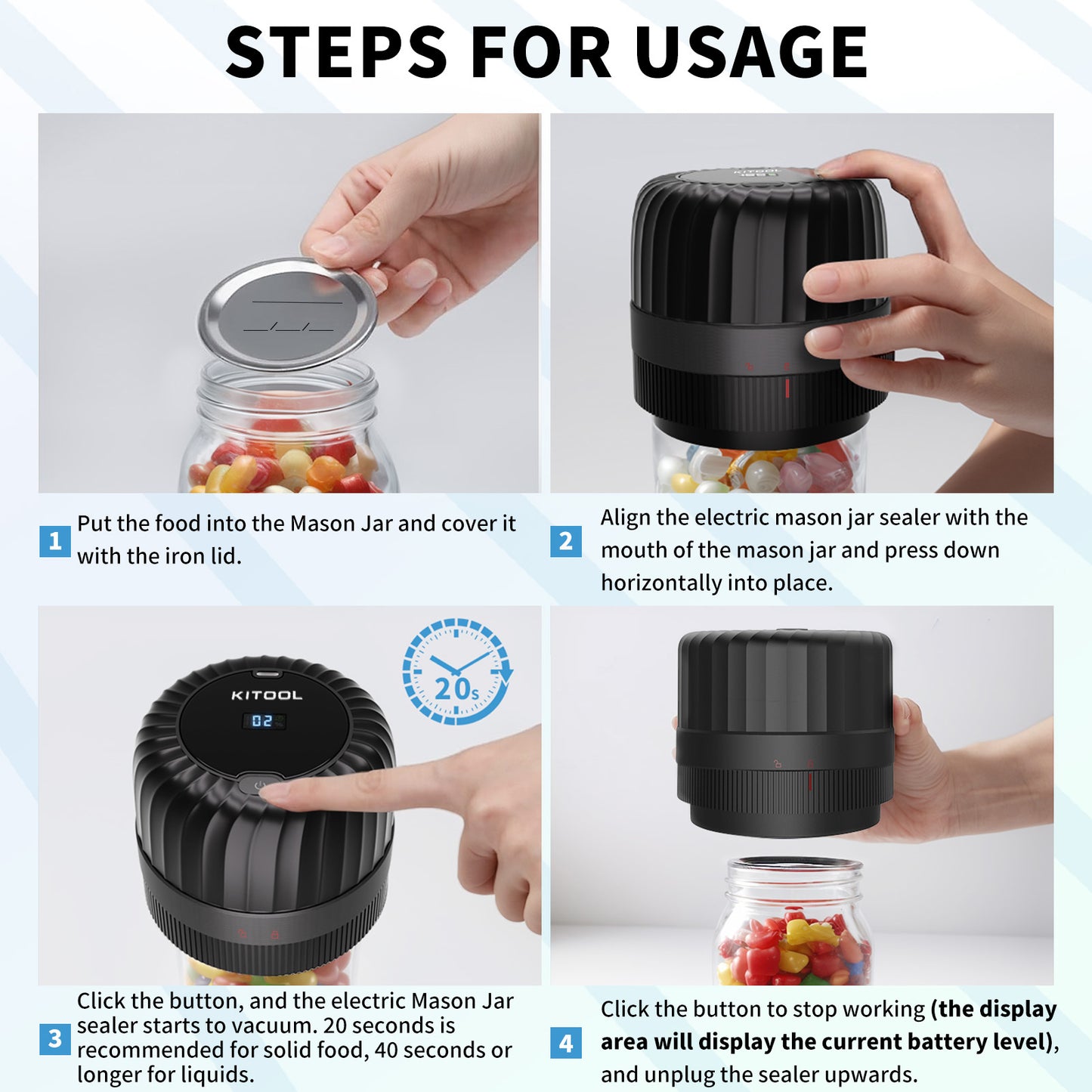 KITOOL mason jar vacuum sealer [Ver-1]